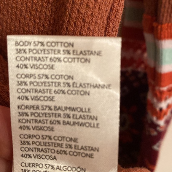 Free People Autumn Combo Long Sleeve Top Size Extra Large - Picture 10 of 10